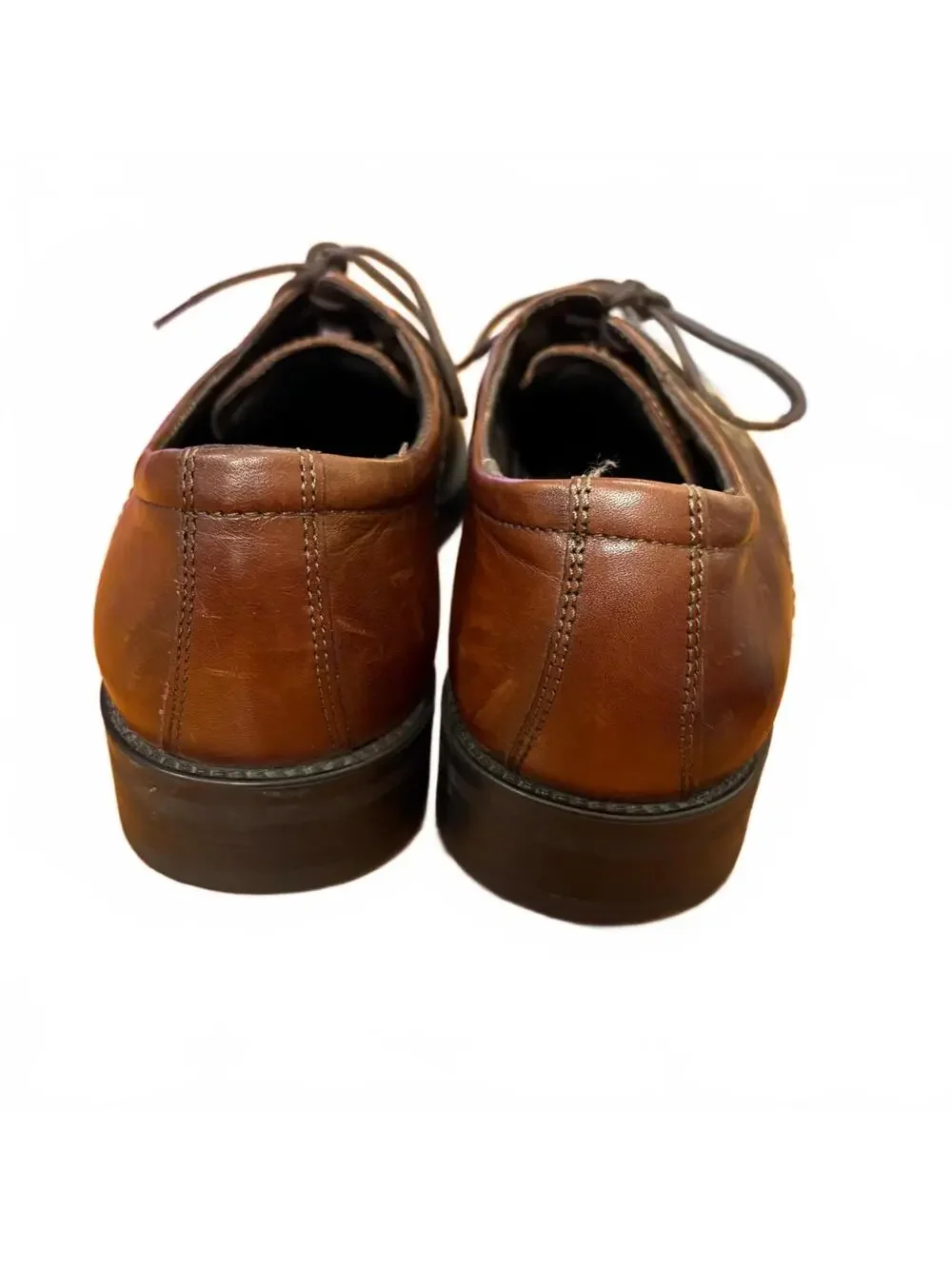 Bostonian Men's Brown Leather Cap Toe Dress Shoes Made in Italy Size 9.5 Office